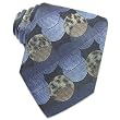 Roberto Cavalli Blue Overlapping Circles Woven Silk Tie