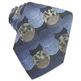 Roberto Cavalli - Roberto Cavalli Blue Overlapping Circles Woven Silk Tie