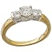 0.40 Ct.T.W. Round Brilliant Cut Diamonds, 14Kt. Two Tone Gold. Diamond Engagement Ring, Semi-Mount Setting (without Center Stone)