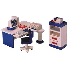 Wooden Dolls House Furniture Study
