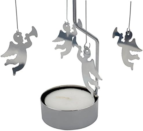 QSIN Sliver Spinning Candle Holder (S-Angel)
