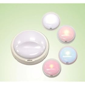 GSI Super Quality Indoor Wireless Bright LED Push Light - Mounts On Wall, Ceiling Or Desktop - For Bathrooms, Closets, Nightstands, Or As Power Failure Emergency Light (White)