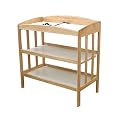 LA Baby 3-Shelf Wood Changing Table - Natural