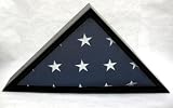 Black Military Flag Display Case Shadow Box Wall Mount or Standing