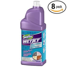 Swiffer Wetjet Multi-Purpose Cleaner Solution, Open-Window Fresh Scent, 1-Liter Bottles (Pack of 8)