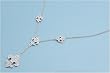 Sterling Silver Necklaces - Fleur De Lises Pendant with Clear CZ - 16mm Pendant Height