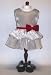Silver Velvet Dress with Red Sash. Black Sparkle Shoes Included! Fits 18 Dolls like American Girl®