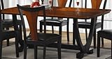 Boyer Dining Table in Two-Tone Cherry and Black Finish by Coaster