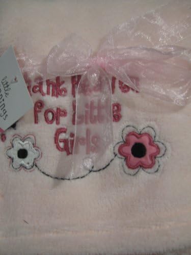 Little Beginnings Thank Heaven for Little Girls Flower Blanket by Cuddlie Accessories