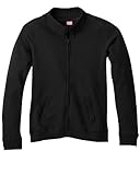 LAT - Ladies' French Terry Raglan-Sleeve Cadet Jacket >> M,BLACK