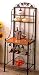 Kitchen & Housewares : Hunter Green Metal Oak Finish Wood Kitchen Baker's Rack Shelf