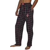 Mens MLB Cleveland Indians Plaid Cotton Thermal Sleepwear / Pajama Pants - Blue (Size: M)