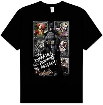 Click to buy Batman Arkham Asylum RUNNING THE ASYLUM Adult Black T-shirt tee Shirtfrom Amazon!