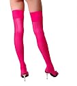 Diamonds Hochwertige halterlose Str&uuml;mpfe mit Naht / Hotpink,Pink