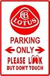 LOTUS PARKING sign * street car sport classic