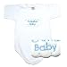 Baby Bodysuit White  Lith Blue Cloud Embroidery Anguillan  Anguilla Country