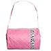 Quilted Nylon Dance Duffle Bag w/ Zebra Stripe (Light Pink/Black/White)