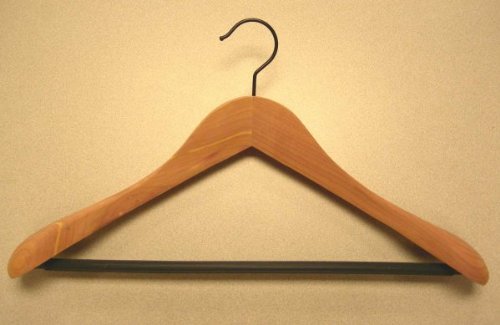 Cedar Suit Hangers - Set of 12 (Cedar/Black) (18