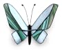 Glass wall adornment, 'Itahuania Butterfly'