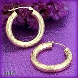 14K Criss Cross Hoop Earrings