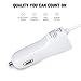 Car Charger, Noot® Ultra Fast USB Coiled Retractable Car Charger with Smart-IQ Technology for Apple iPhone | Samsung Galaxy | Google Nexus | Motorola | Nokia | HTC | Amazon Fire and many more (2.1 Amp Car Charger) (Apple Lightning Charging Cable not included)