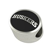 Nebraska Huskers Bead Fits Most Pandora Style Bracelets Including Pandora Chamilia Biagi Zable Troll and More. High Quality Bead in Stock for Immediate Shipping