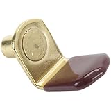 Glass Shelf Support, Bracket Style, Brass With Brown Sleeve, 1/4" (25)