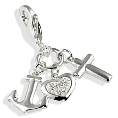 Goldmaid Damen-Charm Herz LiebeGlaubeHoffnung 925 Sterlingsilber Ch C3964S