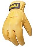 Dewalt DPG30L Grain Deerskin Driver Work Glove with Keystone Thumb and Reinforced Palm Patch, Large
