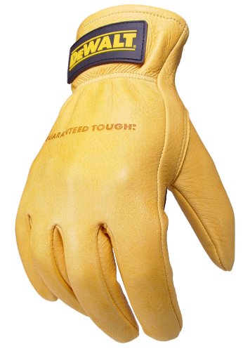 DEWALT Grain Goatskin Driver Work Glove With Keystone Thumb & Reinforced Palm Patch
