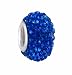 Pandora Style Charm Bead (Z420) Pave Crystal Style (14mm x 9mm) (fits Pandora, Biagi, Chamilia & Troll too) ~ Sapphire Blue Crystal