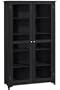 Oxford 36"w 5 shelf Bookcase With Glass Doors, FIVE-SHELF/36W, BLACK