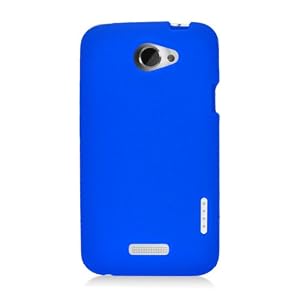 Blue Soft rubber gel Silicon Skin Case Cover for AT&T HTC ONE X