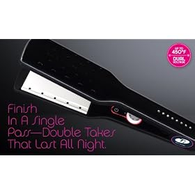 T3 Bespoke Labs 73922 Wide Wet-or-Dry SinglePass 1-3/4 inch Dual Voltage (110-220V for Worldwide Use) Flat Iron Heats Up to 450°F / 232°C
