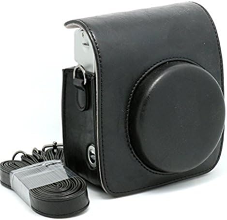 Angeka Leather Classic Instax Mini 90 Black Case Bag Tailored For Mini 90 Neo Classic Instant Film Camera (Black)