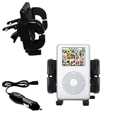 Apple iPod Photo (30GB) Auto Vent Holder with Car Charger - Uses Gomadic TipExchange