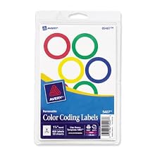 Avery Assorted Removable Color Coding Labels, 1.25 Inch Round, Pack of 400 (5407)