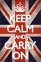 Keep Calm and Carry On (Motivational, Union Jack Flag) Art Poster Print - 61x...