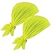 Ergodyne Chill-Its 6710CT Evaporative Cooling Dew Rag, Lime, 2-Pack