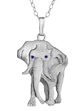 Cheeky Monkey African Elephant Pendant, Stone recycled diamonds