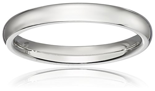 Womens-Platinum-ComfortFit-Plain-Wedding-Band-3-mm