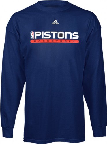 Detroit Pistons Youth Team Color True Court Practice Long Sleeve Tee