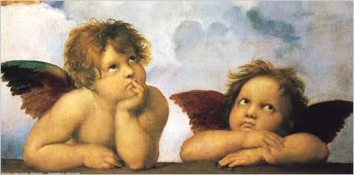 Cherubini (Virgin Mary detail) Poster Print, 23.75x11.75