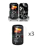 Motorola Clutch i475 (Boost Mobile) Premium Combo Pack - Butterfly Flowers  ....