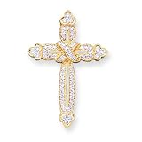 14k Diamond Cross Pendant