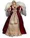 Kurt Adler 16-Inch UL 10 Light Burgundy Angel Treetop