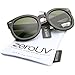 zeroUV - Round Retro Oversized Sunglasses for Women with Colored Mirror and Neutral Lens 53mm