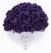 Purple Silk Rose Hand Tie (3 Dozen Roses) - Bridal Wedding Bouquet