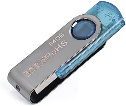 New Blue USB 2.0 Rotating USB Flash Memory Drive 64 GB Thumb U-Disk Storage
