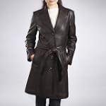 SAVE $200 - BGSD Women's New Zealand Lambskin Leather Trench Coat $299.99